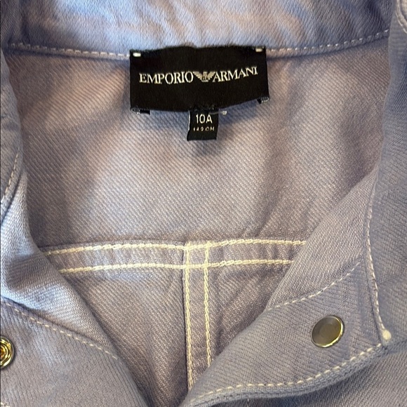 Kids Emporio Armani Light Blue Denim like Jacket/Shirt - Picture 6 of 6